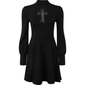 Killstar Crossed Out Puffed sleeve dress 4xl uk - 2xl Us